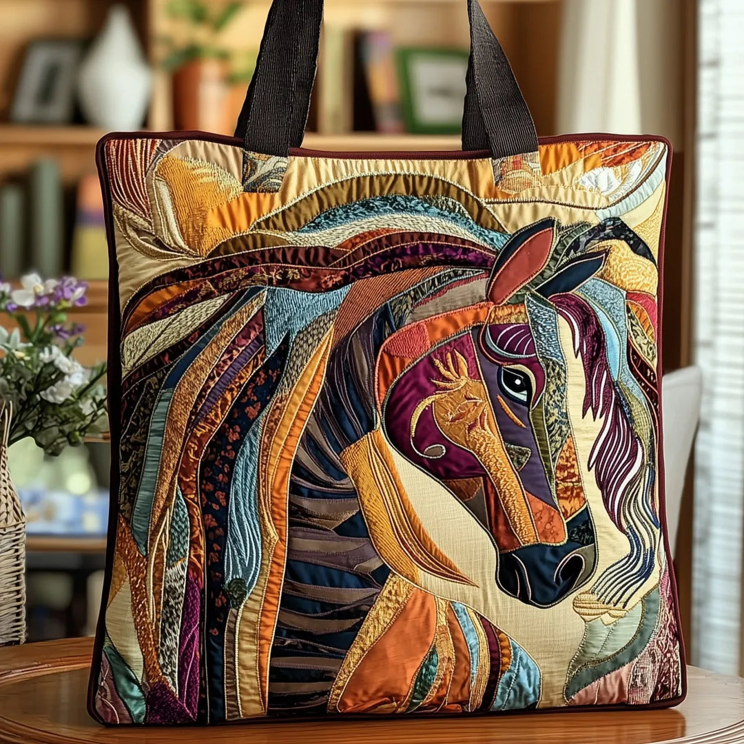 Handmade Bag - Horse in Colorful Mosaic