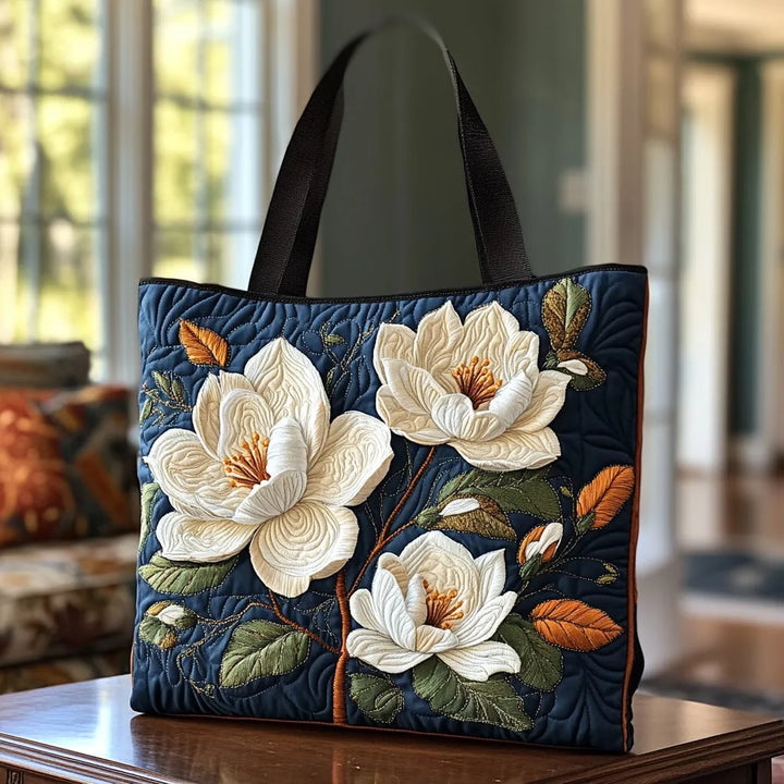 Handmade Quilted Bag - Delicate Magnolia