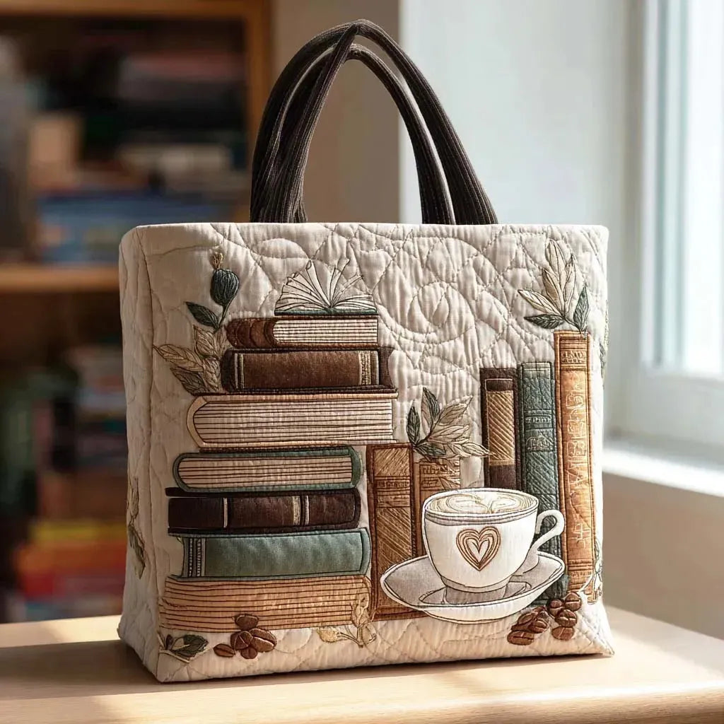 Handmade Bag - Coffee and Books