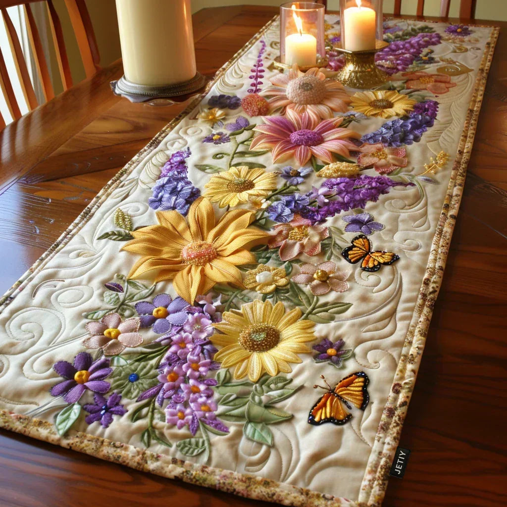 Quilted Table Runner - Garden in Bloom