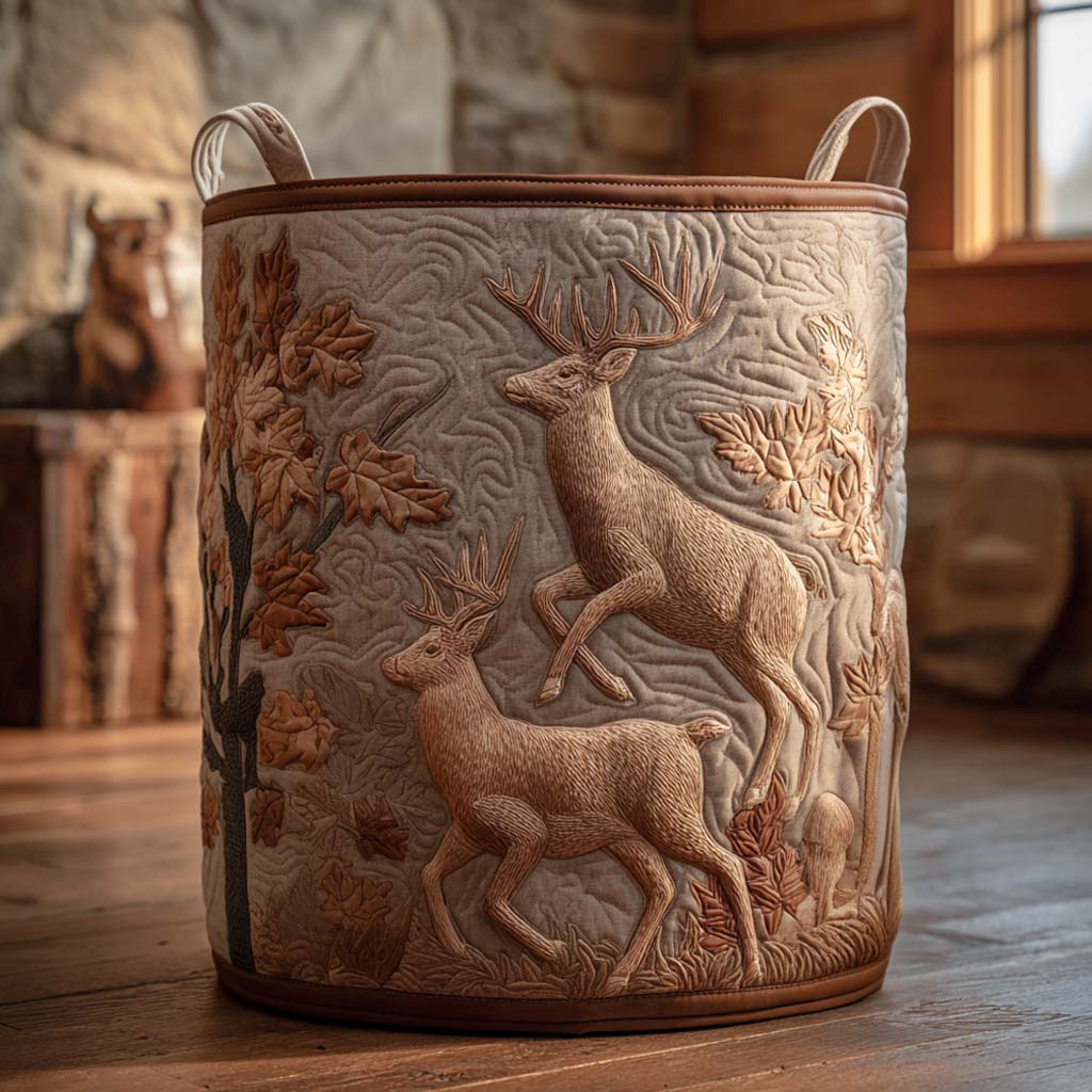 Quilted Laundry Basket - Cedar Ridge
