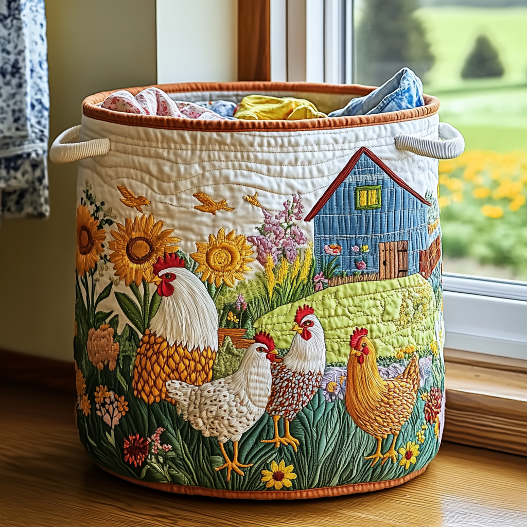 Quilted Laundry Basket