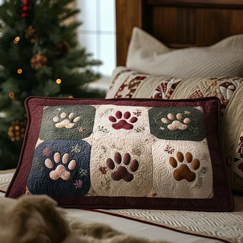 Quilted Cushion Cover - Soft Paws