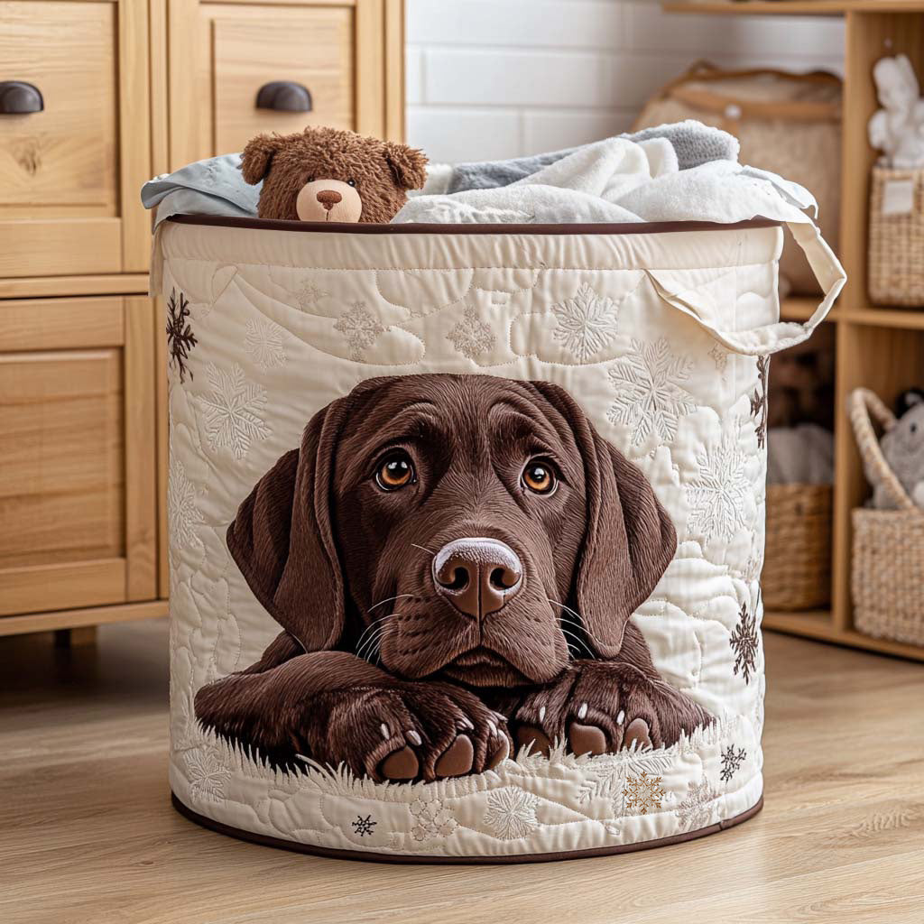 Quilted Laundry Basket - Cozy Pup