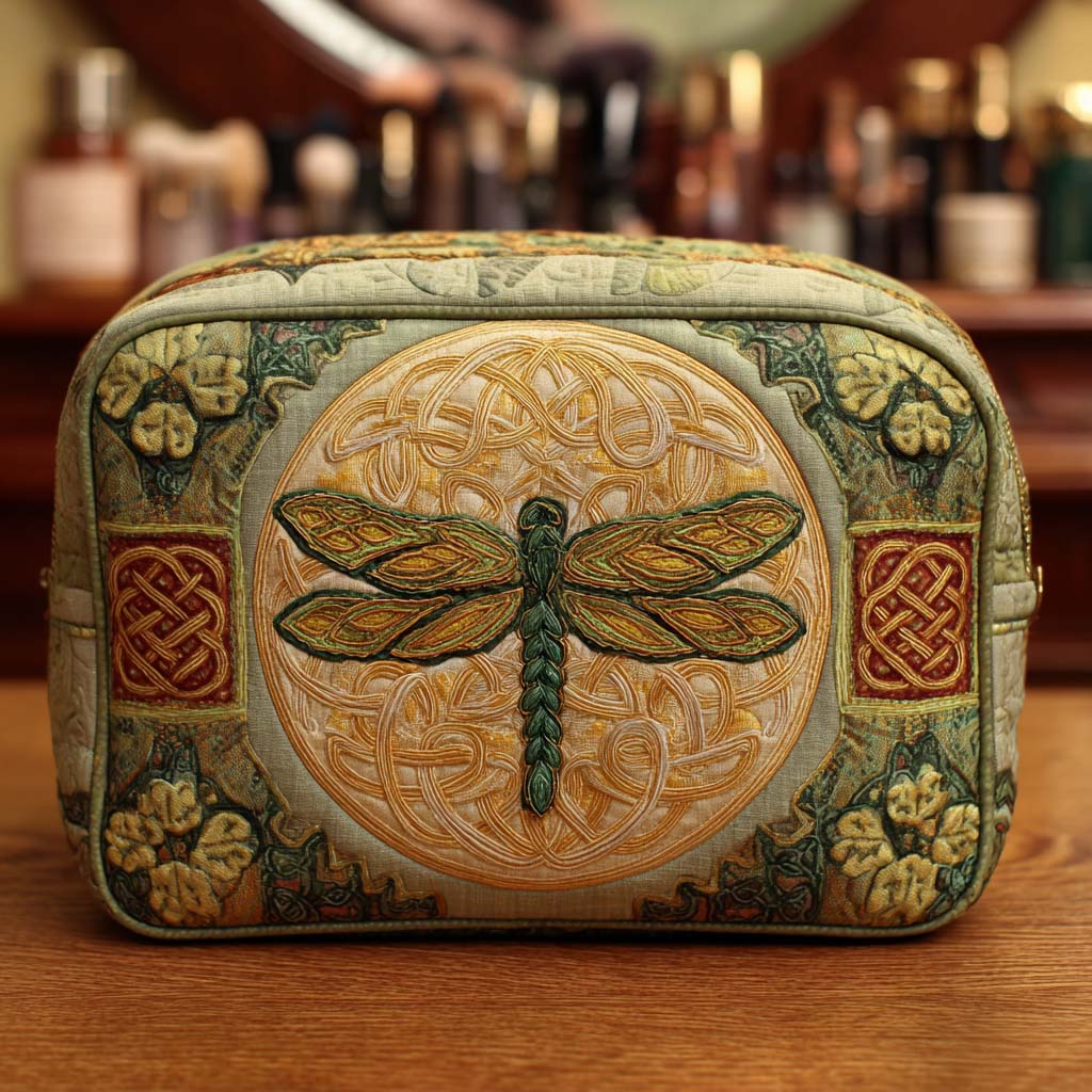 Quilted Makeup Bag - Dragonfly Muse