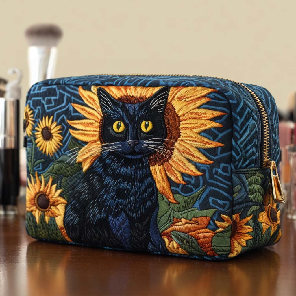Quilted Makeup Bag - "Dreamy Paws"