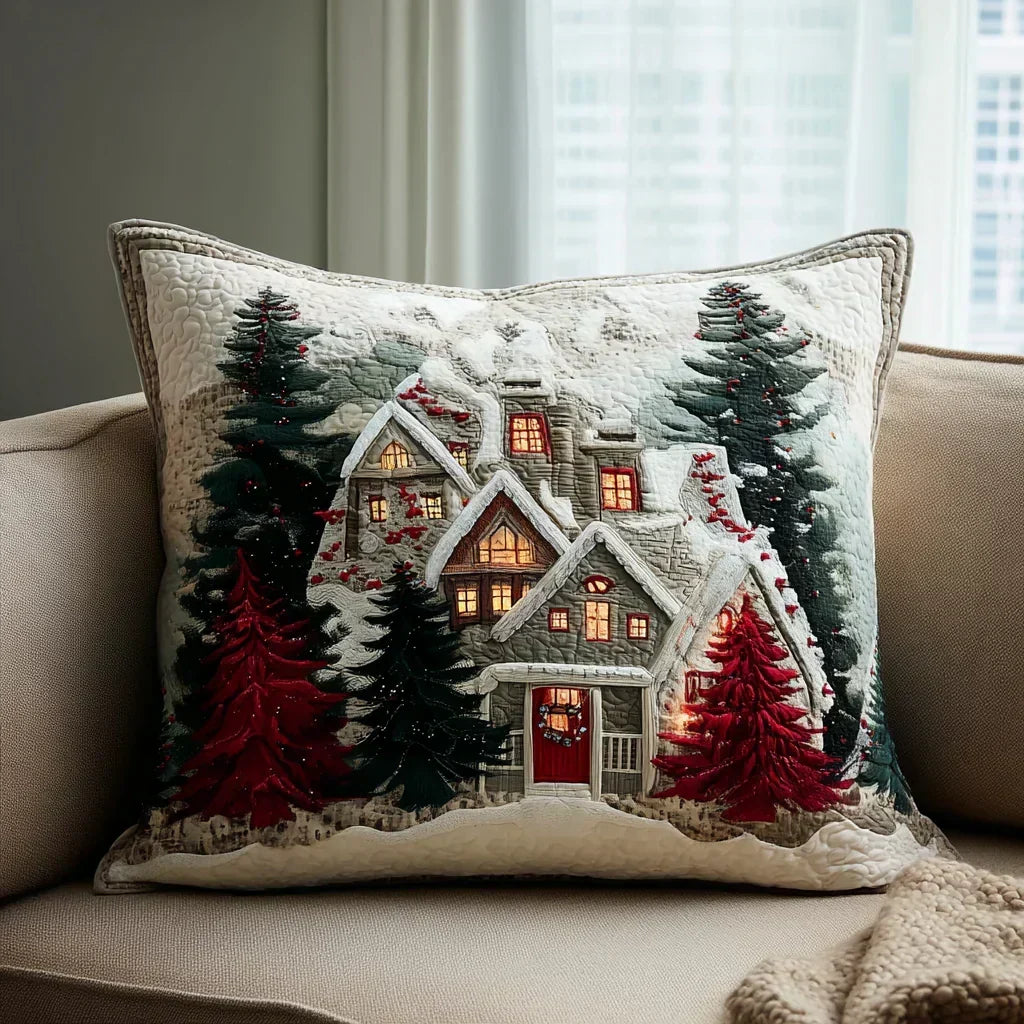Quilted Cushion Cover - Frosty Night