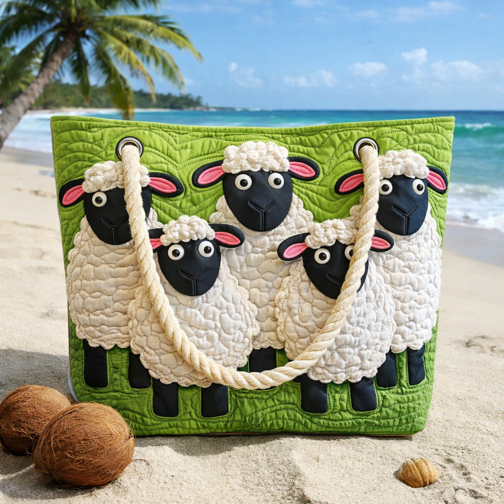 Handmade Beach Bag - Sheep Heaven