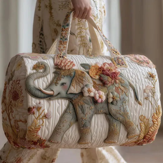 Quilted Travel Bag - Elephant