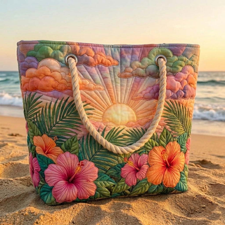 Handmade Beach Bag - Tropical Sunrise