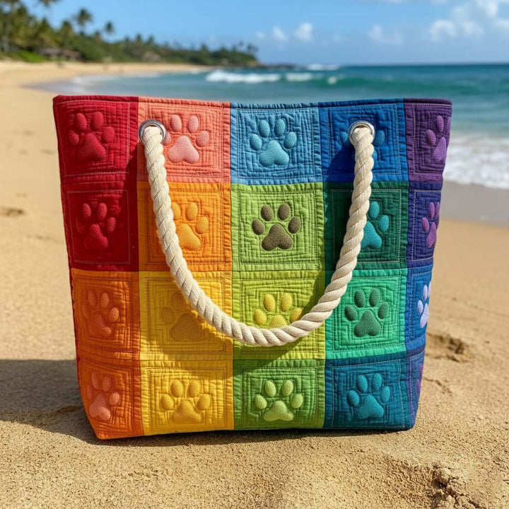 Handmade Beach Bag - Paw Patch