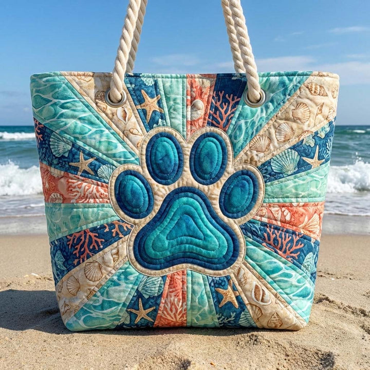 Handmade Beach Bag - Paw Print