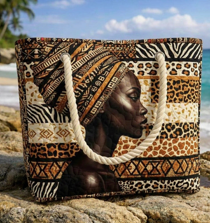 Handmade Beach Bag - Melanin Queen