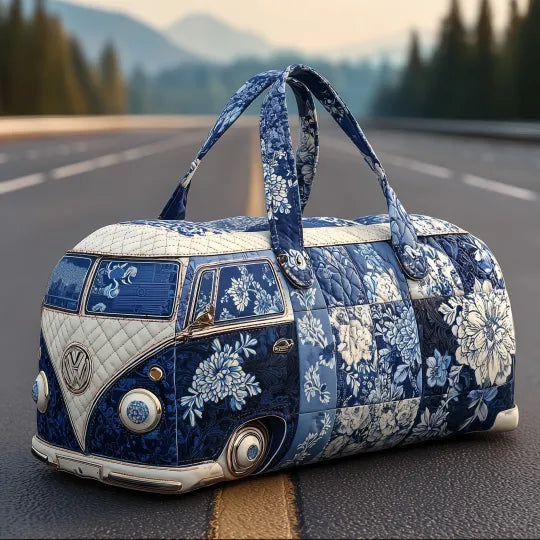 Quilted Travel Bag - Indigo