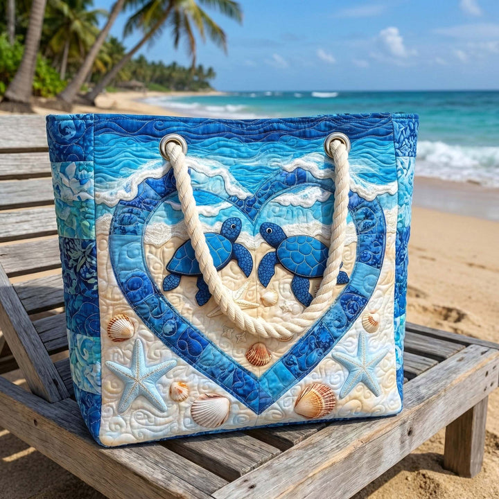 Handmade Beach Bag - Sea Turtle Serenity