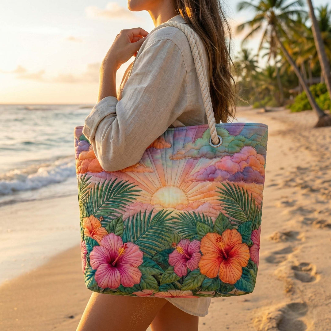 Handmade Beach Bag - Tropical Sunrise