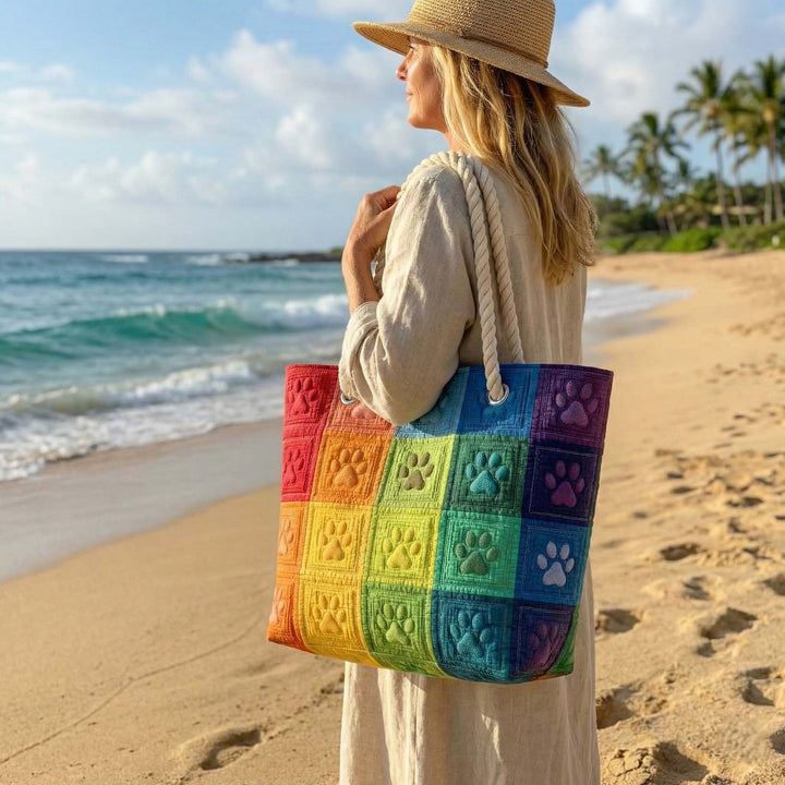 Handmade Beach Bag - Paw Patch