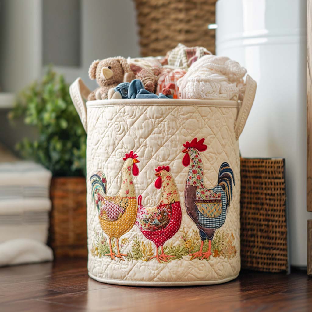 Quilted Laundry Basket - Happy Coop