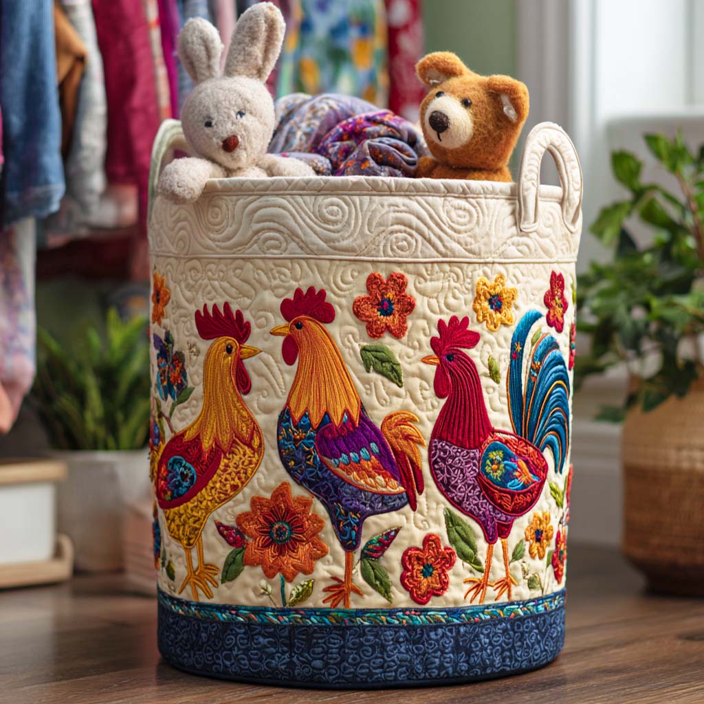 Quilted Laundry Basket - Hen Haven