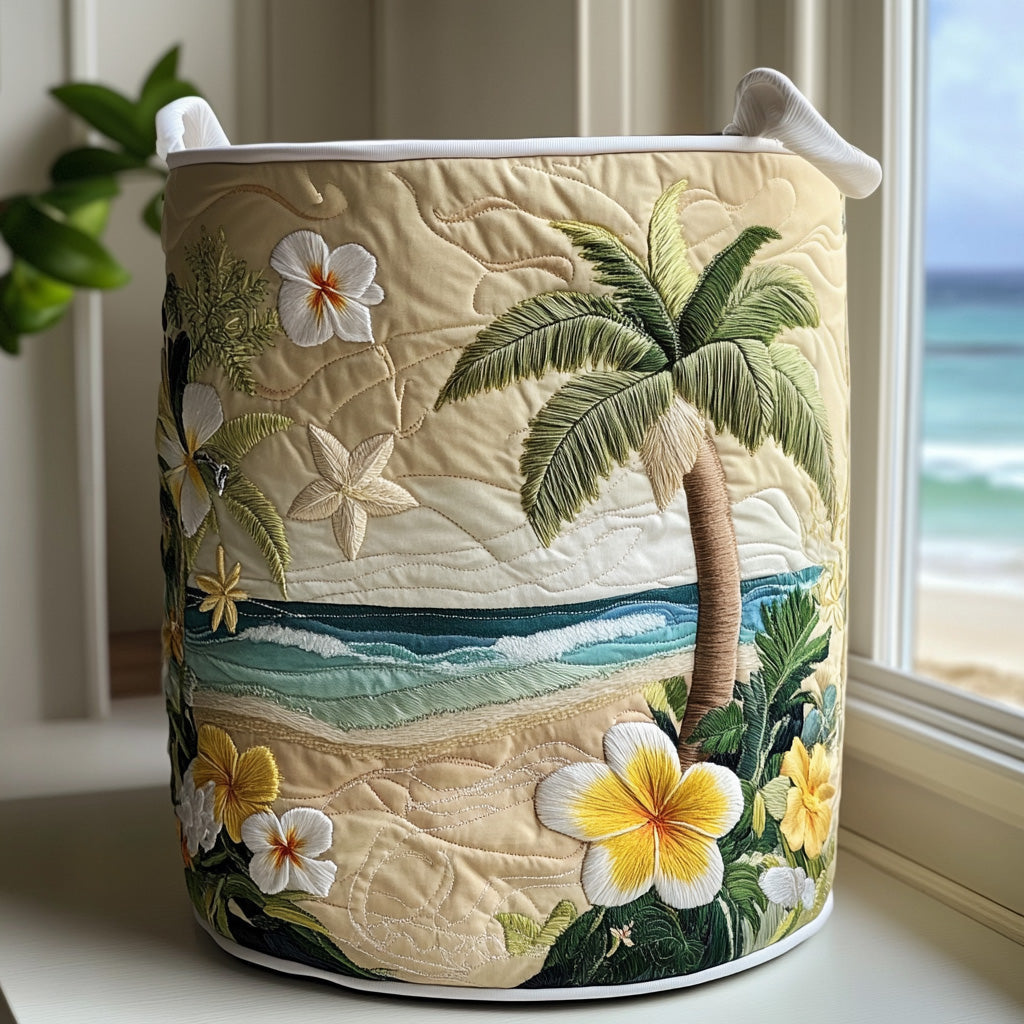 Quilted Laundry Basket - Island Glow