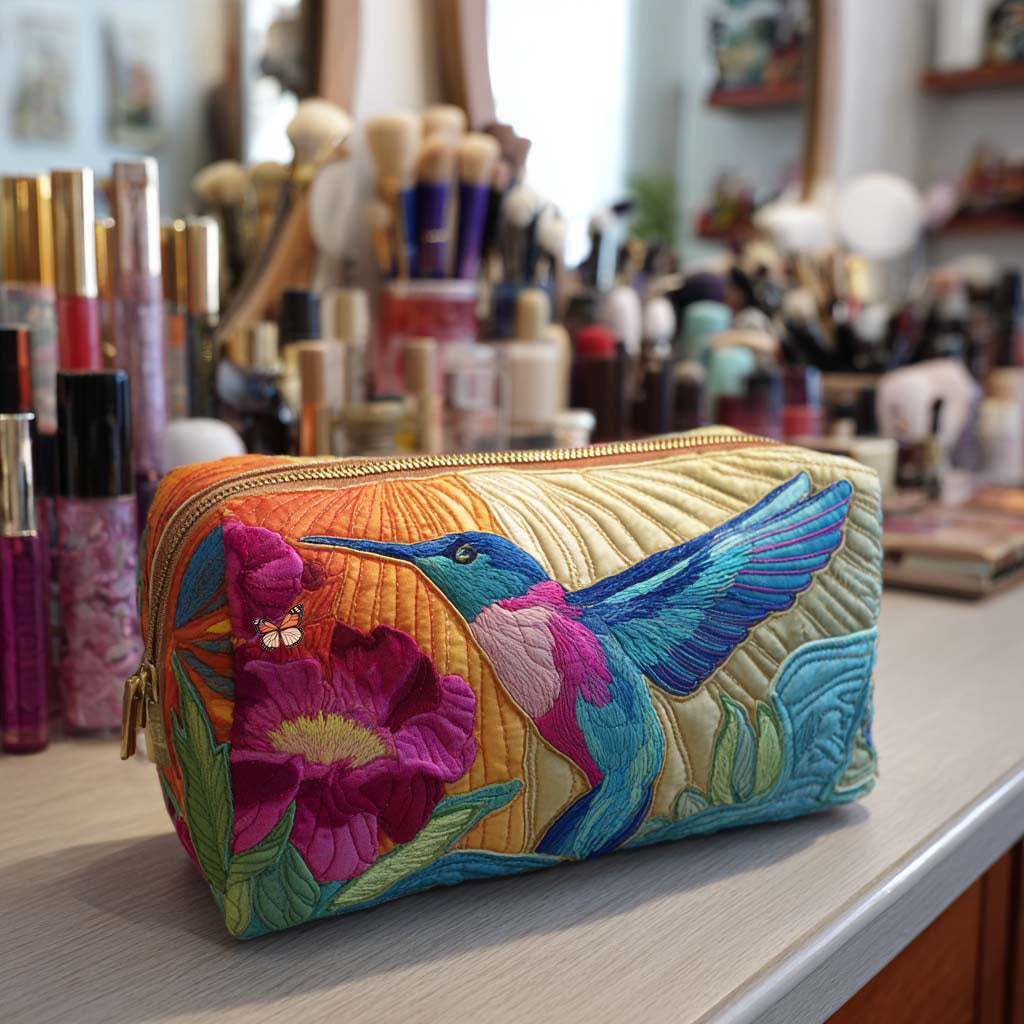 Quilted Makeup Bag - Joyful Flight