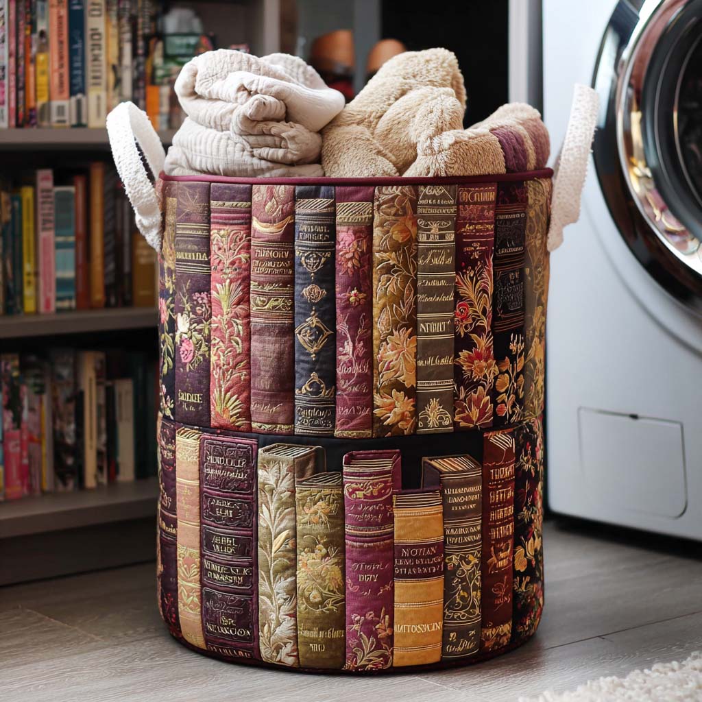 Quilted Laundry Basket - Literary Spirit