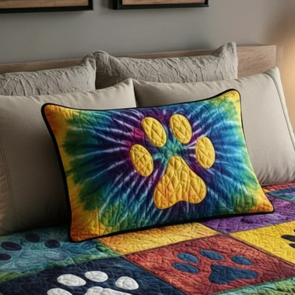 Quilted Pillow Cover - Loving Paws