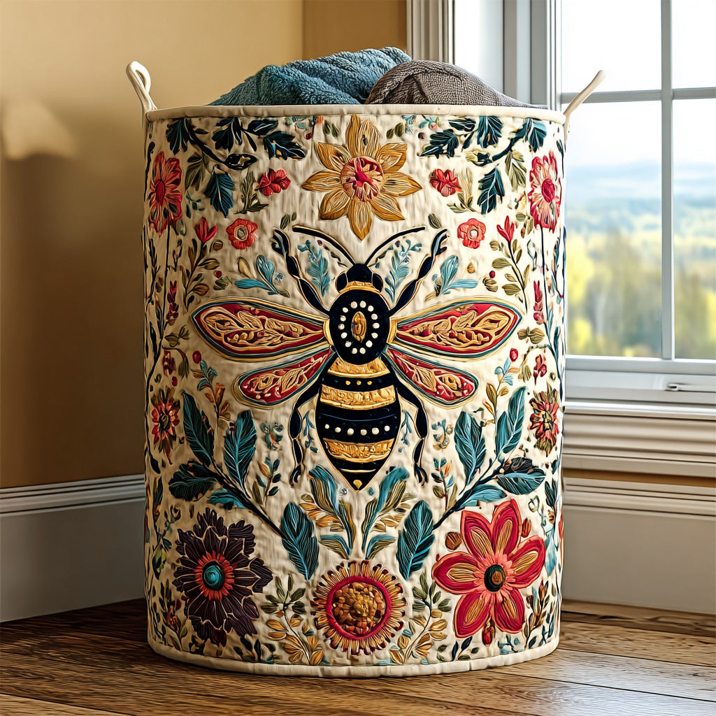 Quilted Laundry Basket - Meadow Spirit
