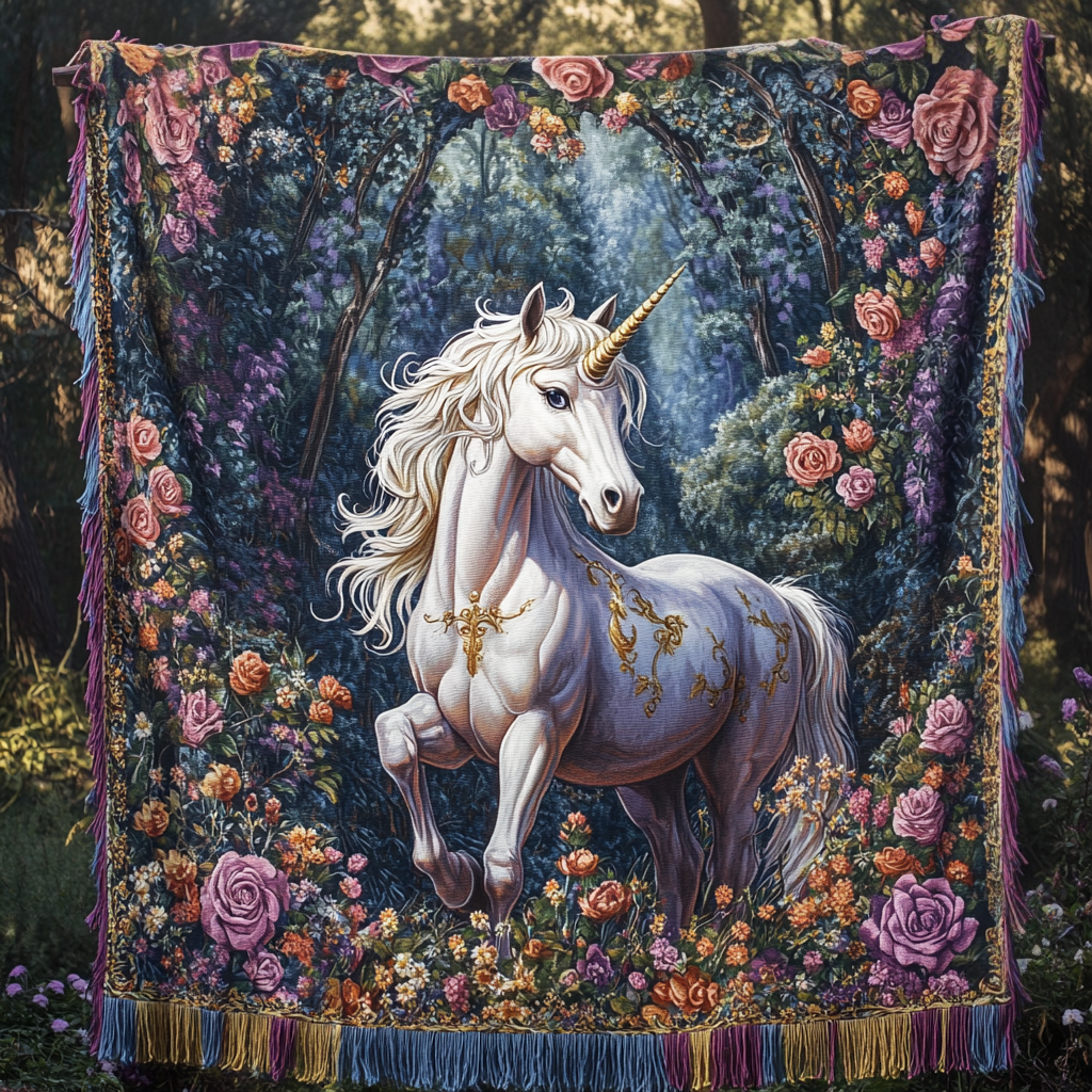 Gewebte Decke – Einhorn im Mondschein NCU0DV3831