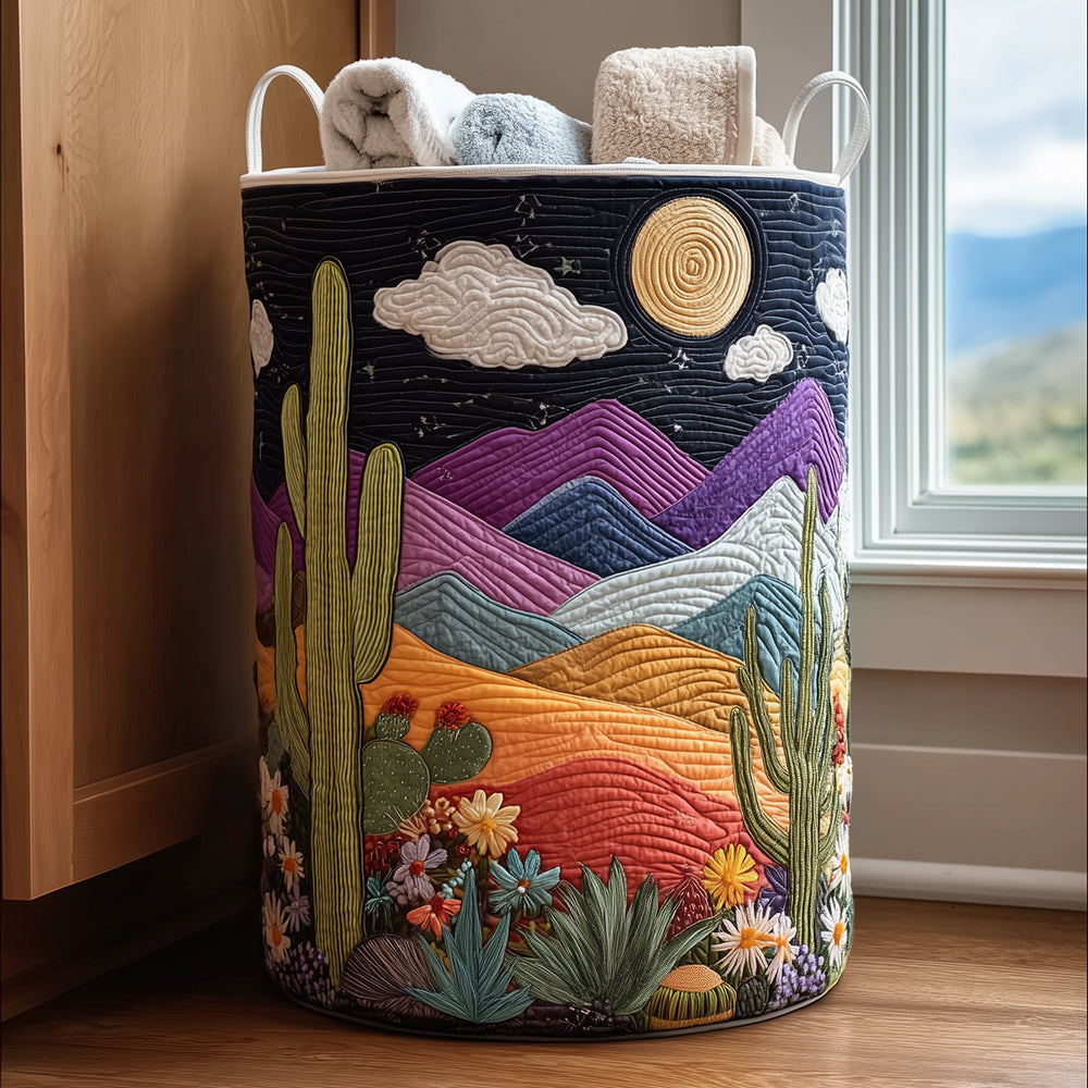 Quilted Laundry Basket - Dunes