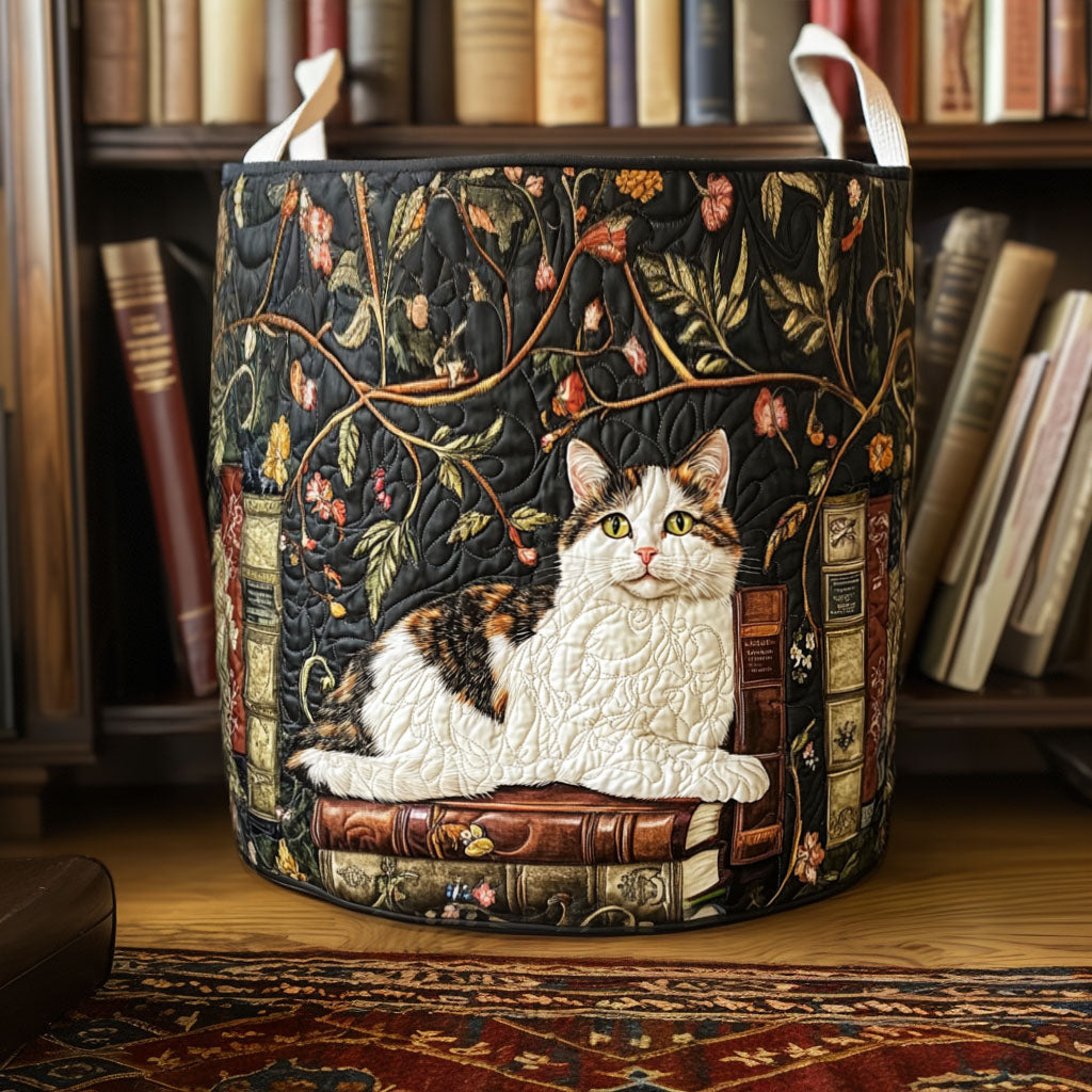 Quilted Laundry Basket - Mystic Cat