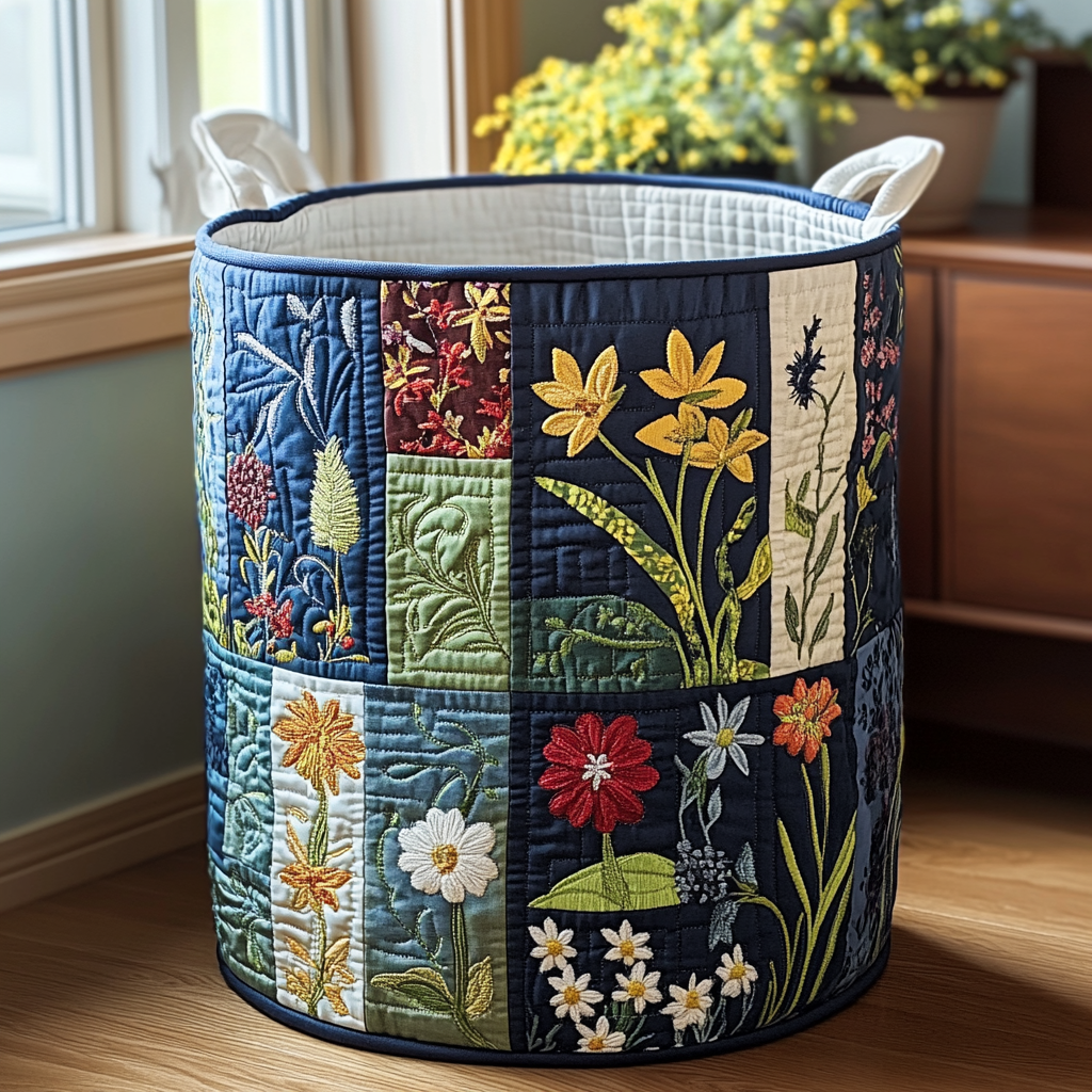 Quilted Laundry Basket - Nature Bliss