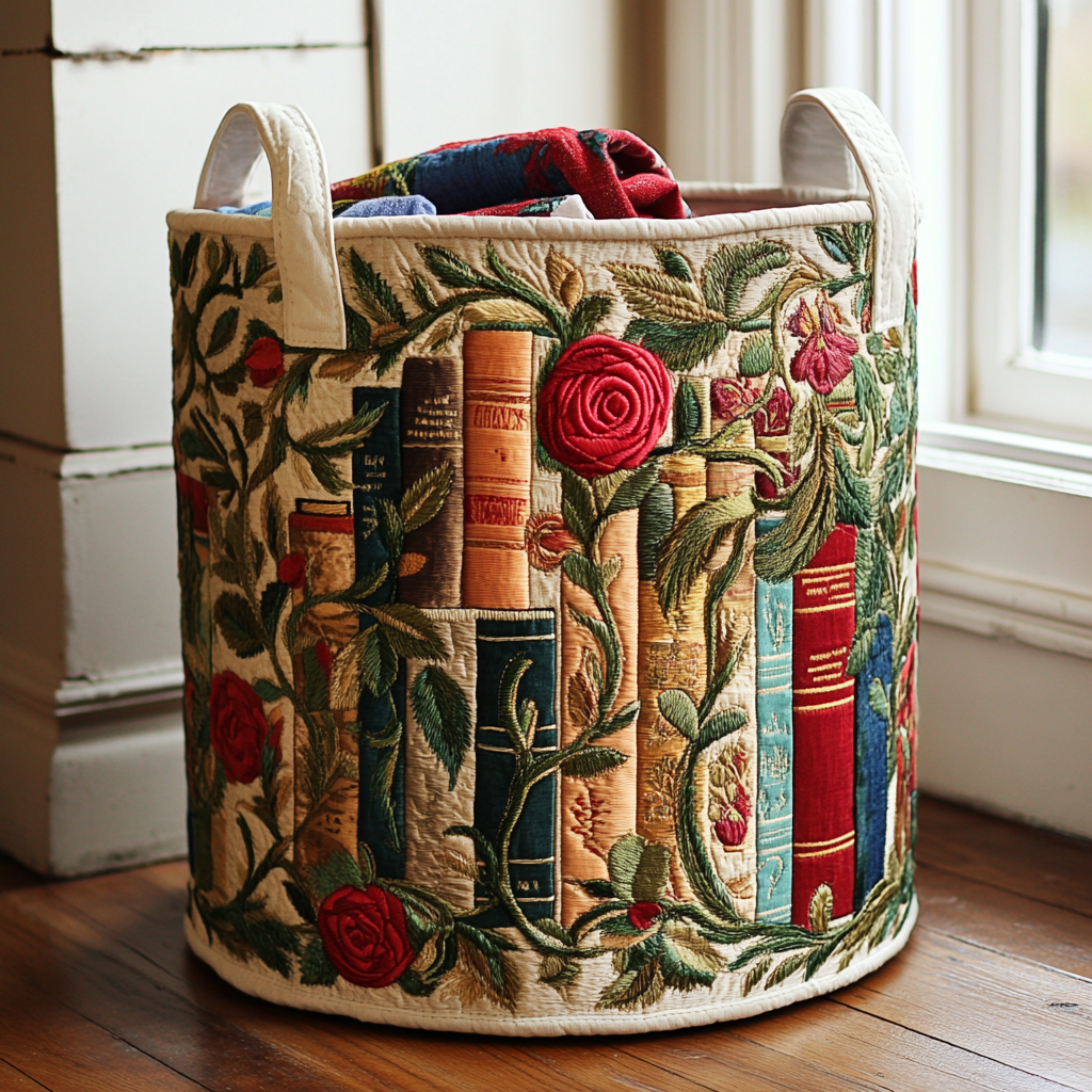 Quilted Laundry Basket - Nature