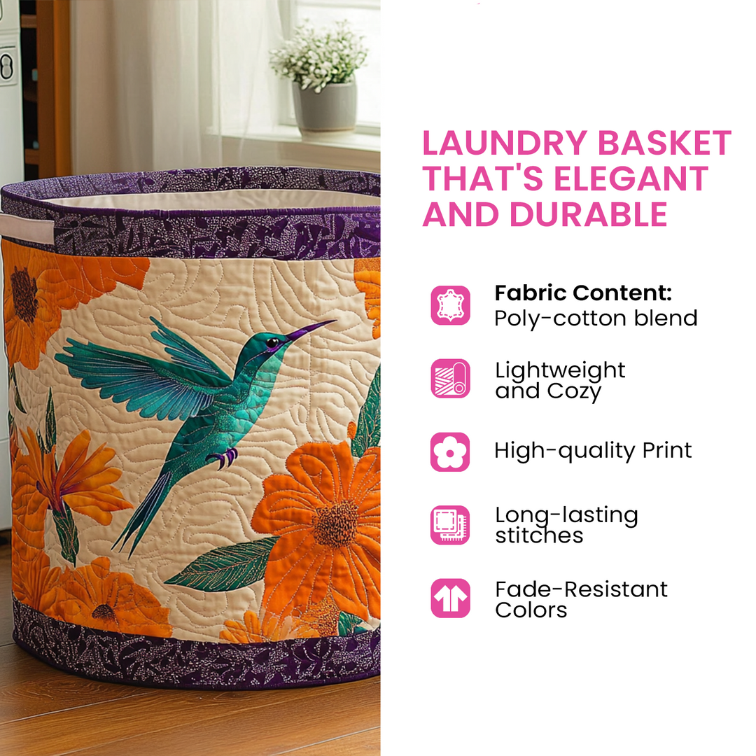 Quilted Laundry Basket - Sunflower