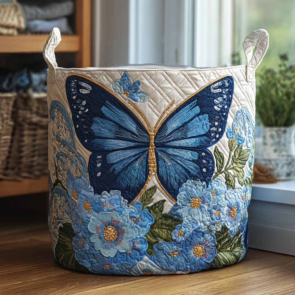 Quilted Laundry Basket - Serene Flutter