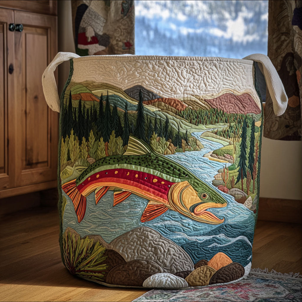 Quilted Laundry Basket - Serenity Run