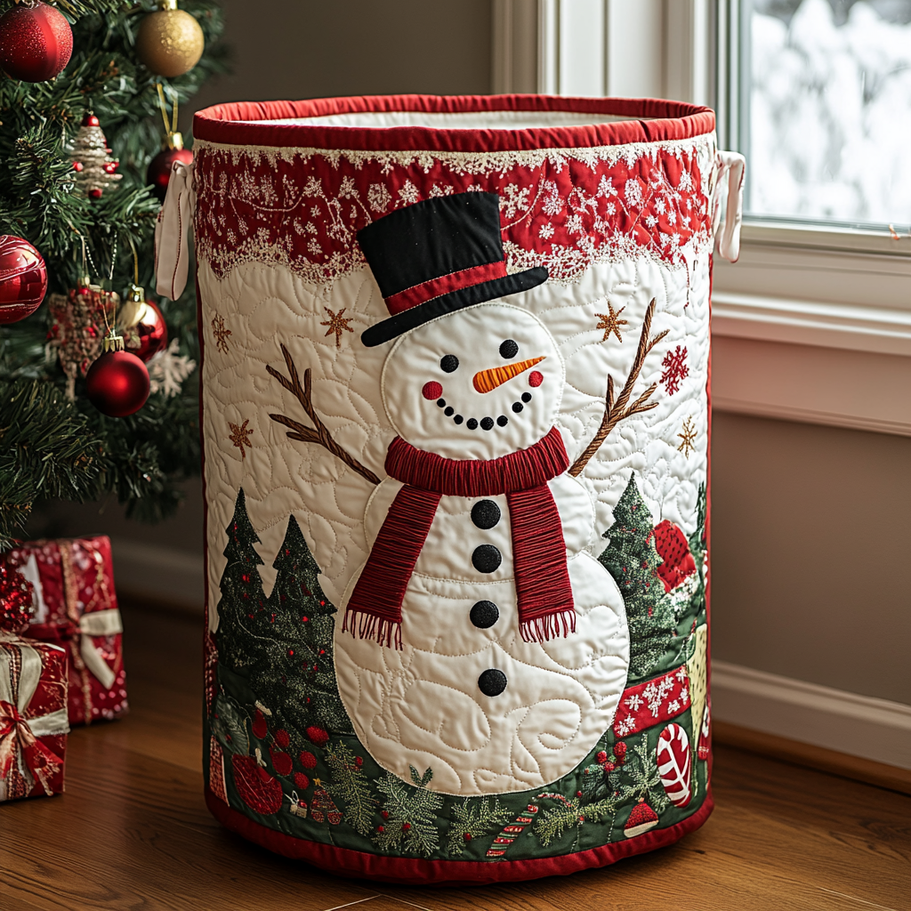 Quilted Laundry Basket - Joyful