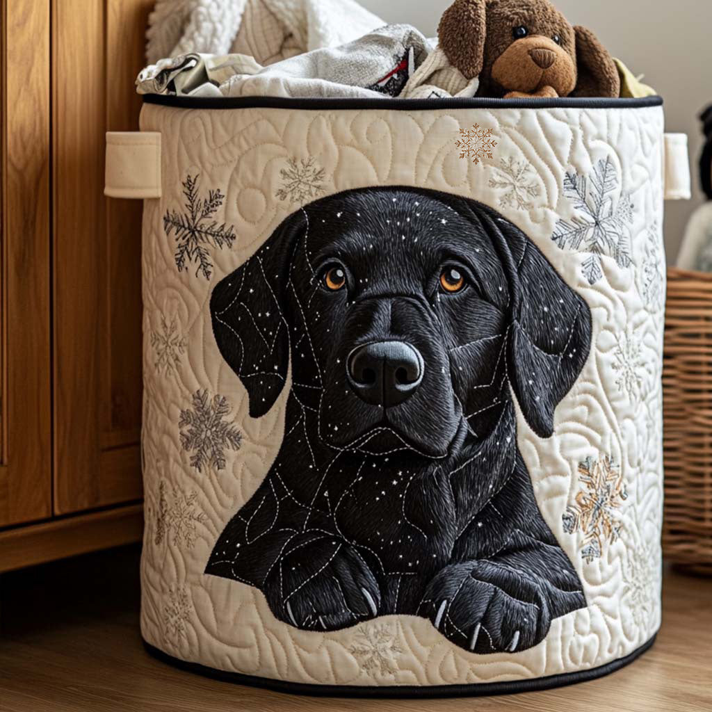 Quilted Laundry Basket - Snow