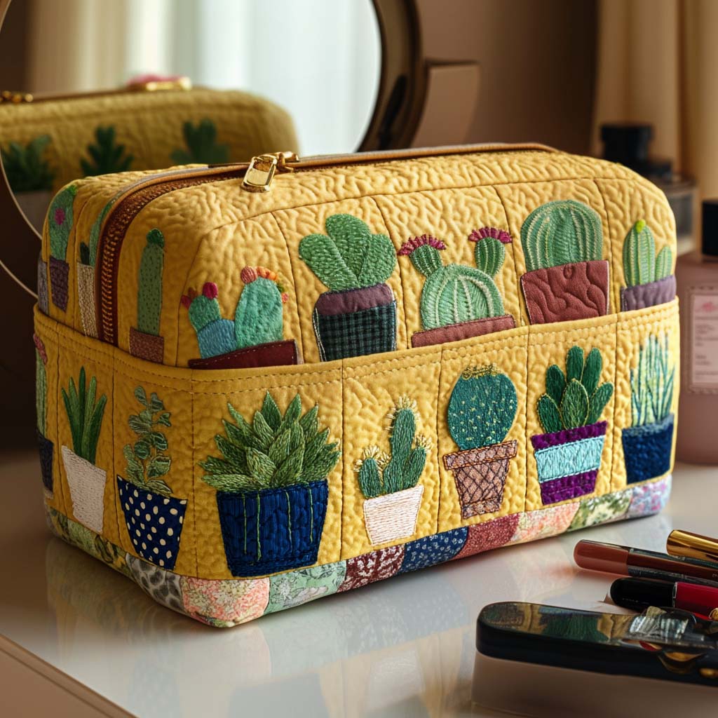 Quilted Makeup Bag - Sun-Drenched
