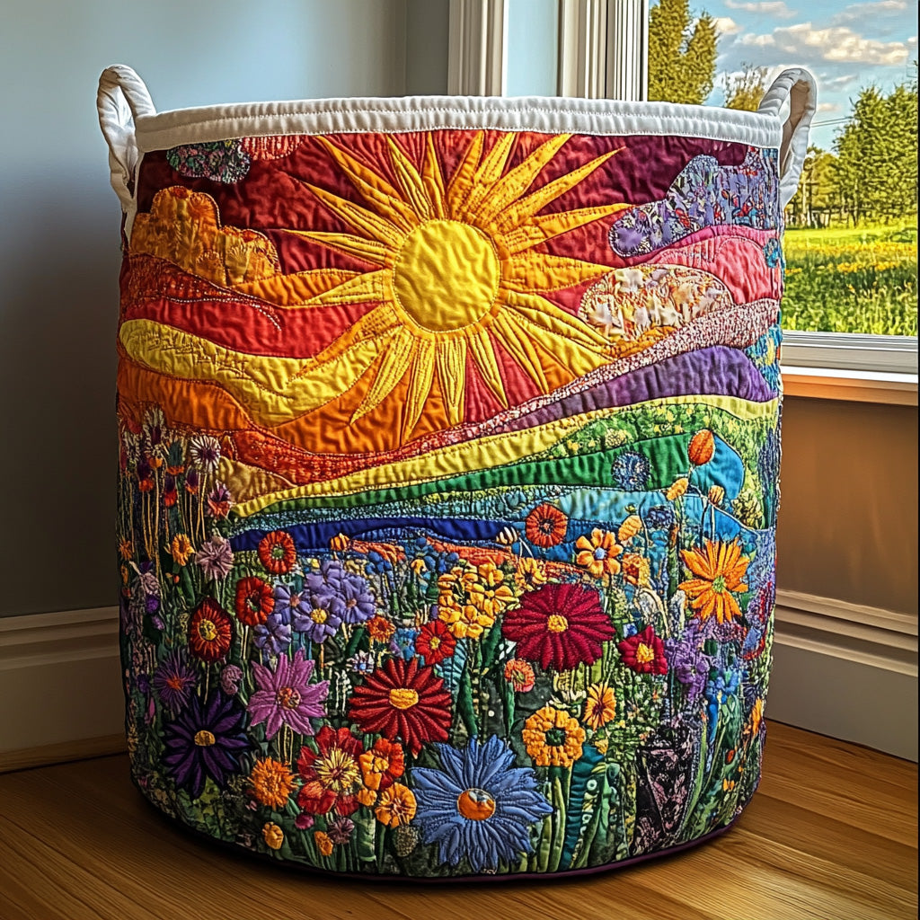 Quilted Laundry Basket - Sun-Drenched Delight