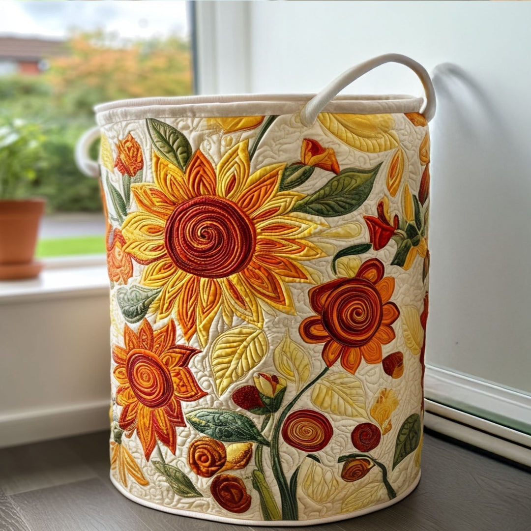 Quilted Laundry Basket - Sunshine Kisses