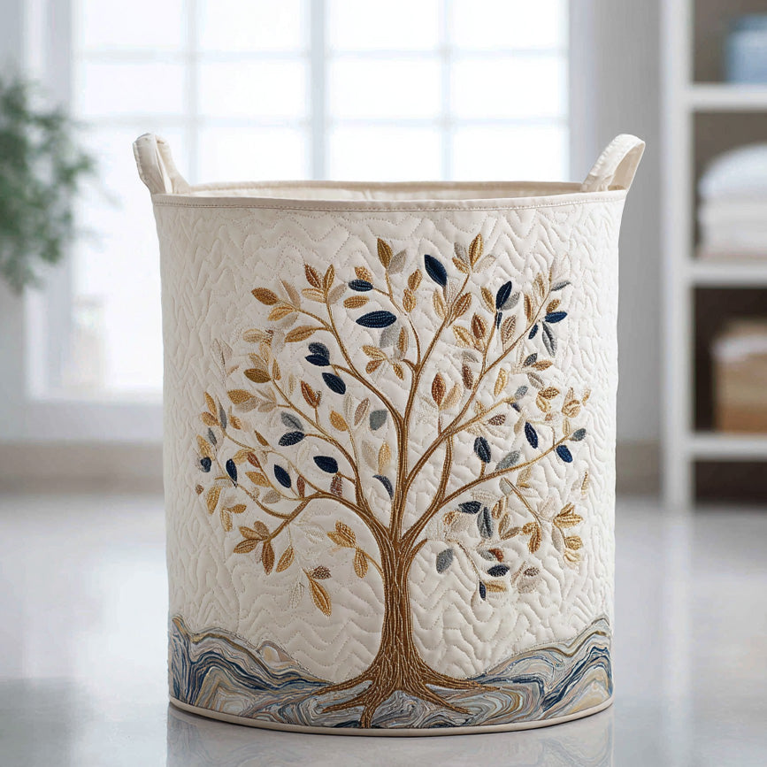 Quilted Laundry Basket - Vibrant Bloom