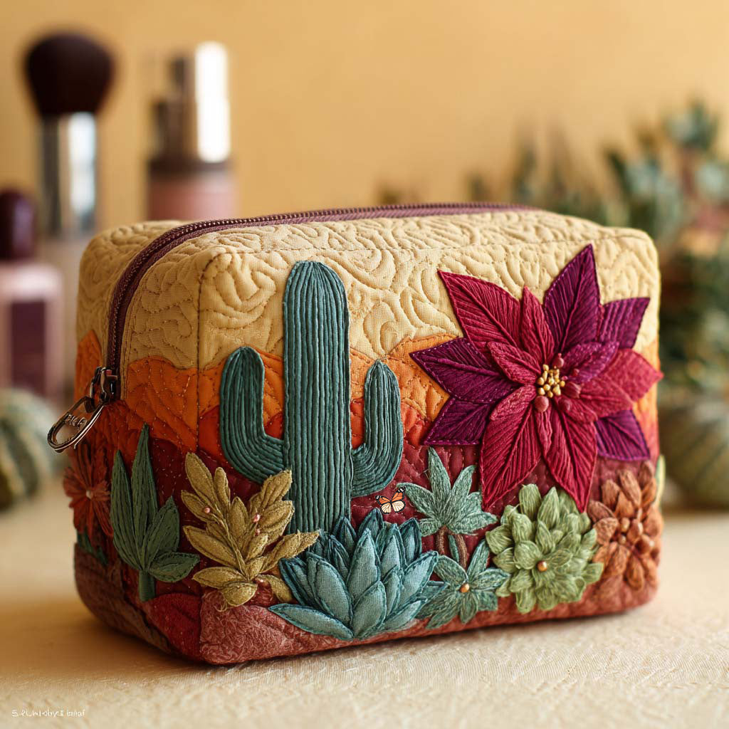 Quilted Makeup Bag - Wild Desert