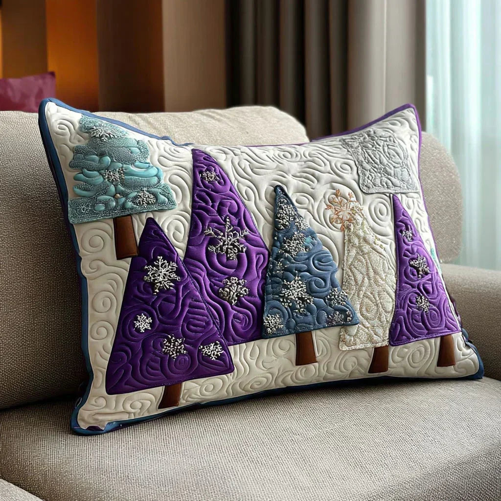 Quilted Pillow Cover - Winter Amethyst