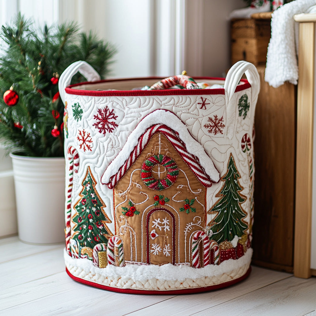 Quilted Laundry Basket - Winter Breeze