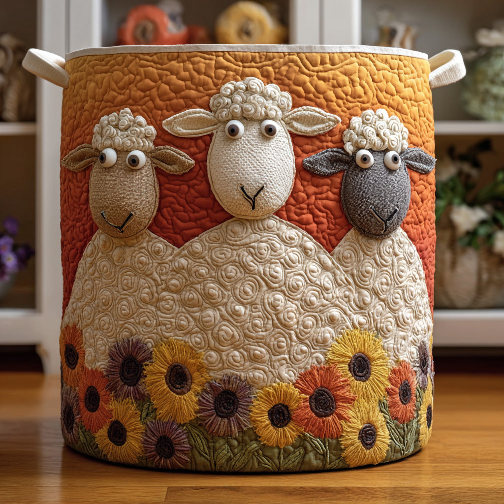 Quilted Laundry Basket - Woolly Whimsy