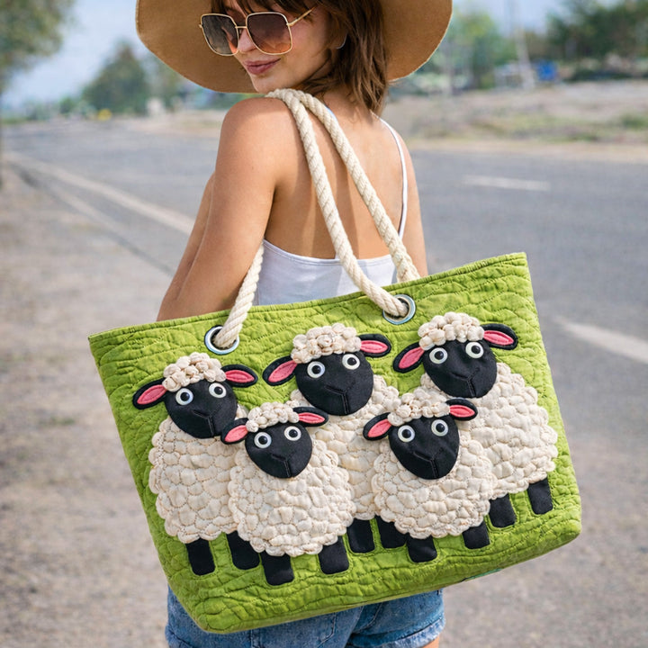 Handmade Beach Bag - Sheep Heaven