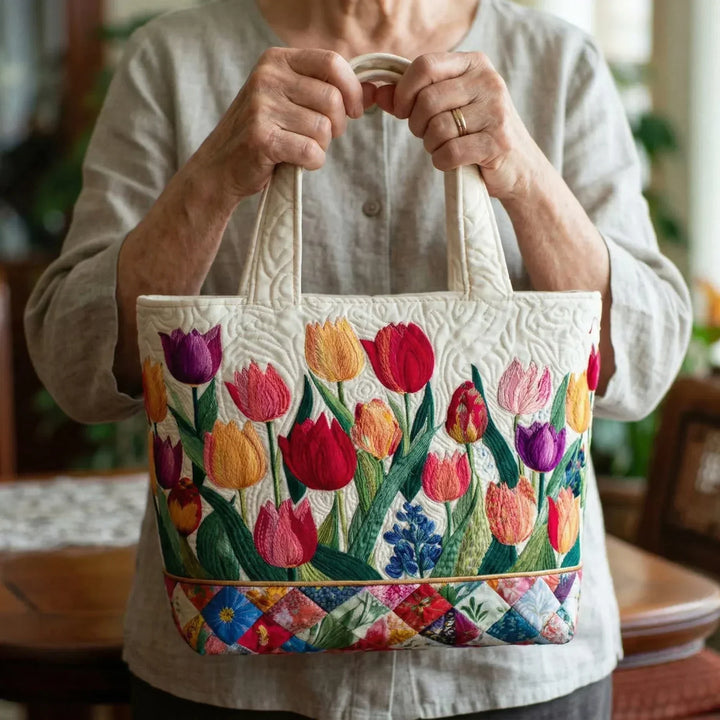 Quilted Bag - Tulip Garden
