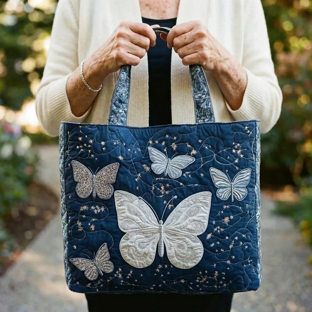Handmade Bag - Silver Butterfly