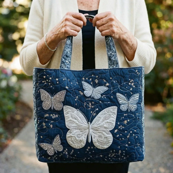 Handmade Bag - Silver Butterfly